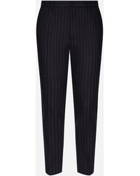 Dolce & Gabbana - Tailored Pinstripe Flannel Pants - Lyst