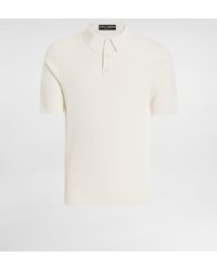Dolce & Gabbana - Short-Sleeved Cotton Knit Polo-Shirt - Lyst