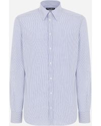 Dolce & Gabbana - Striped Cotton Martini-Fit Shirt - Lyst