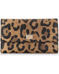 Dolce & Gabbana Leopard-print Crespo Document Holder With Branded Plate - Multicolor
