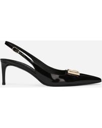 Dolce & Gabbana - スリングバックパンプス シャイニーカーフスキン - Lyst