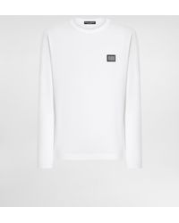 Dolce & Gabbana - Long-Sleeved T-Shirt With Logo Tag - Lyst