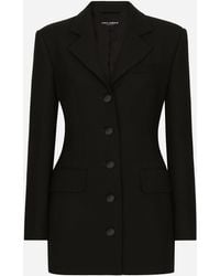 Dolce & Gabbana - Velvet Double-Breasted Blazer - Lyst