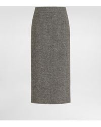 Dolce & Gabbana - Dotted Wool Skirt - Lyst