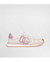 Dolce & Gabbana - Zapatilla Dg Cushion De Encaje Y Tejido - Lyst