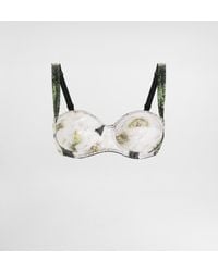 Dolce & Gabbana - Sequin-Embroidered Satin Balconette Bra With Gardenia - Lyst