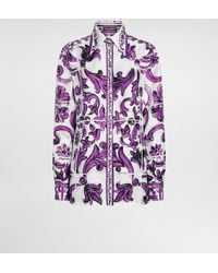 Dolce & Gabbana - Majolica-Print Silk Twill Shirt - Lyst
