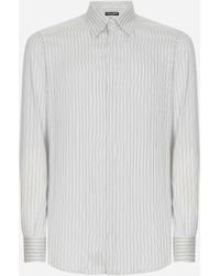 Dolce & Gabbana - Striped Poplin Martini-Fit Shirt - Lyst