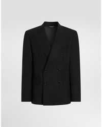 Dolce & Gabbana - Sicilia Light Double-Breasted Wool Jacket - Lyst