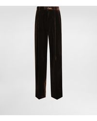 Dolce & Gabbana - Smooth Velvet Trousers - Lyst