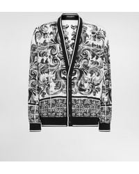 Dolce & Gabbana - Majolica-Print Silk Jacket - Lyst