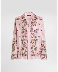 Dolce & Gabbana - Cotton And Silk Vanity Shirt With Embroidery - Lyst