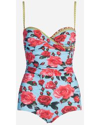 Dolce & Gabbana Bedruckter Badeanzug - Rot