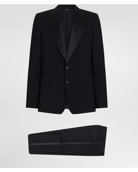 Dolce & Gabbana - Single-Breasted Wool Tuxedo Sicilia Light Suit - Lyst