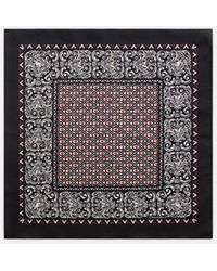 Dolce & Gabbana Bandana De Seda Estampado Bandana - Negro