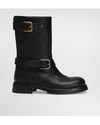 Dolce & Gabbana - Bikerstiefel Aus Leder - Lyst