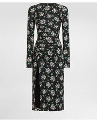 Dolce & Gabbana - Geranium Bouquets-Print Charmeuse Dress - Lyst