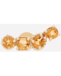 Dolce & Gabbana - Single Monochrome Earring 18-Carat And Citrines - Lyst
