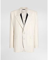 Dolce & Gabbana - Sinatra Single-Breasted Pinstripe Wool Jacket - Lyst