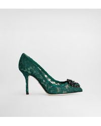 Dolce & Gabbana - Lace Pumps With Brooch Detailing - Lyst