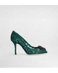 Dolce & Gabbana - Lace Pumps With Brooch Detailing - Lyst