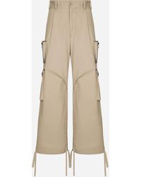 Dolce & Gabbana - Cotton Gabardine Cargo Pants - Lyst