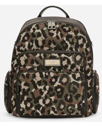 Dolce & Gabbana - Camouflage Jacquard Backpack - Lyst
