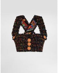 Dolce & Gabbana - Tweed Top - Lyst