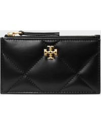 Tory Burch - Portacarte Kira Con Trapuntatura A Diamante E Zip - Lyst