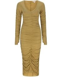 LIZ SKORSIS - Viva Scoop Neck Ruched Dress - Lyst