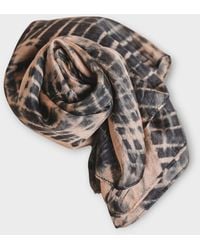 SILK & BEARS - Copper Shibori Scarf - Lyst