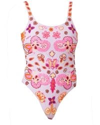 Self-Adore - Floral Fiesta Hand-Beaded Embellished One-Piece Swimsuit - Lyst
