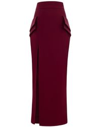 DAR ANN STUDIO - Bordo Executive Skirt - Lyst