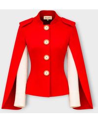 Julia Allert - Tailored Structured Cape Blazer - Lyst