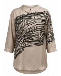 IEVA - Ivory Embellished Contour Top - Lyst