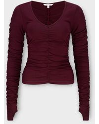 LIZ SKORSIS - Viva Scoop Ruched Top - Lyst