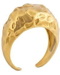 LINYA JEWELLERY - Amorphous Matte Oval Ring - Lyst