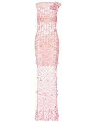Andreeva - Vanilla Handmade Maxi Crochet Dress - Lyst