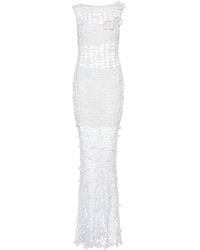 Andreeva - Vanilla Handmade Maxi Crochet Dress - Lyst