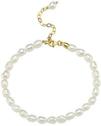 LINYA JEWELLERY - Jodie Pearl Anklet - Lyst
