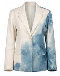 IEVA - Ivory Sky Printed Tailored Blazer - Lyst