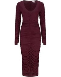 LIZ SKORSIS - Viva Scoop Neck Ruched Dress - Lyst