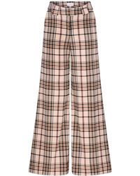 LIZ SKORSIS - Check Maddix Wide Leg Pant - Lyst