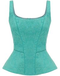 Georgette - Aqua Lace Corset Top - Lyst