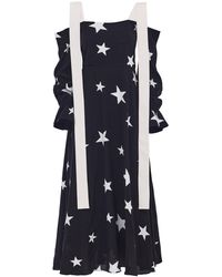 Julia Allert - Off-Shoulder Midi Dress With Contrast Straps - Lyst