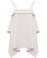 KATEA GRI - Draped Fold Top - Lyst