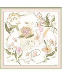 SILK & BEARS - Ivory Ribbon Scarf - Lyst