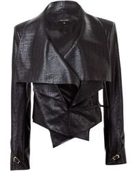 KRIS MARAN - Reptilia Vegan Leather Jacket - Lyst