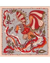 SILK &amp; BEARS - Scarlet Phoenix Scarf - Lyst