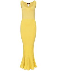 Andreeva - Butter Metallic Knit Dress With Flared Hem - Lyst